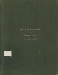 The Town Branch, cover