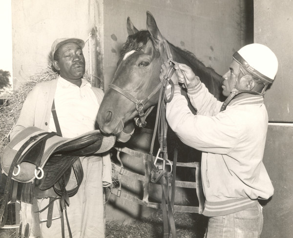 Oscar Dishman Jr. (R) Robert Turner (L) with Dust Wind, circa 1965