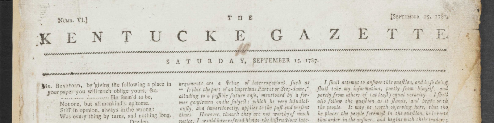 the kentucky gazette 1787