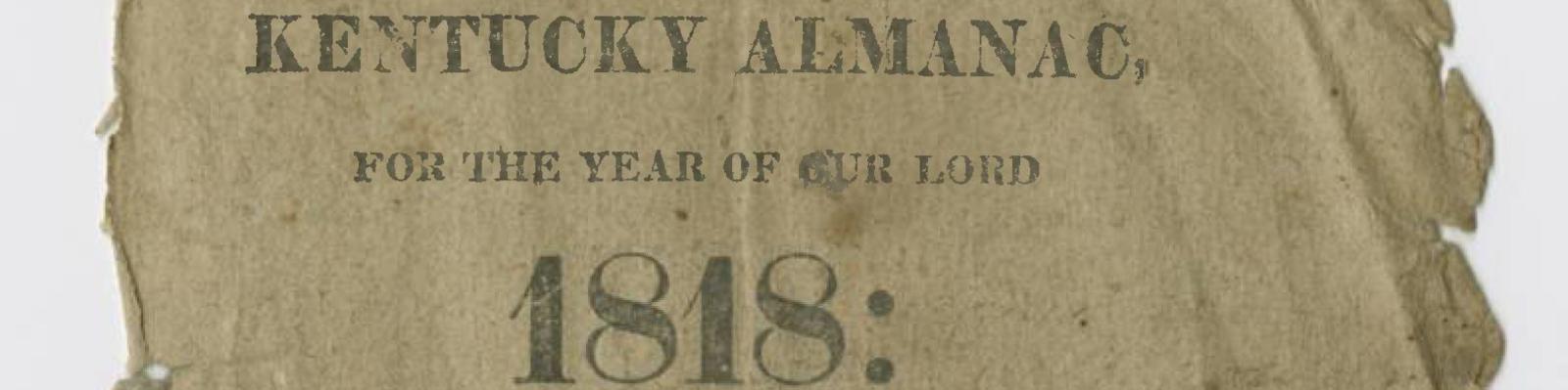kentucky almanac for 1818