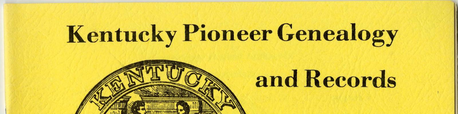 kentucky pioneer genealogy and records
